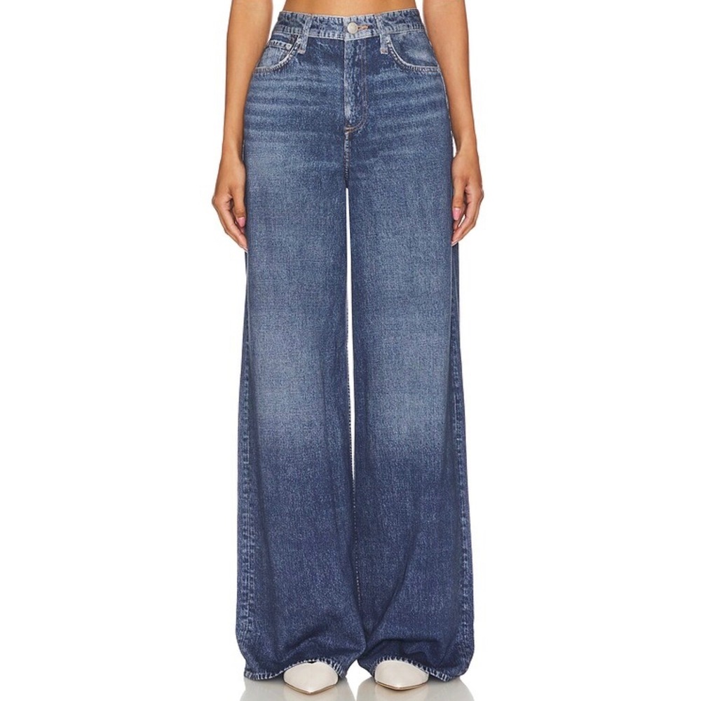 Rag & Bone Miramar Sofie Wide Leg Sweatpant Jeans Sz 23 Comfy Casual Denim Print